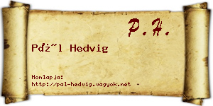 Pál Hedvig névjegykártya