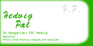 hedvig pal business card